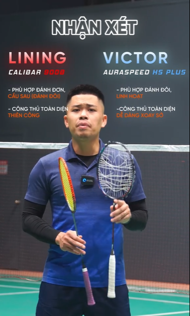 So sánh Vợt Lining Calibar 900B và Victor HS Plus